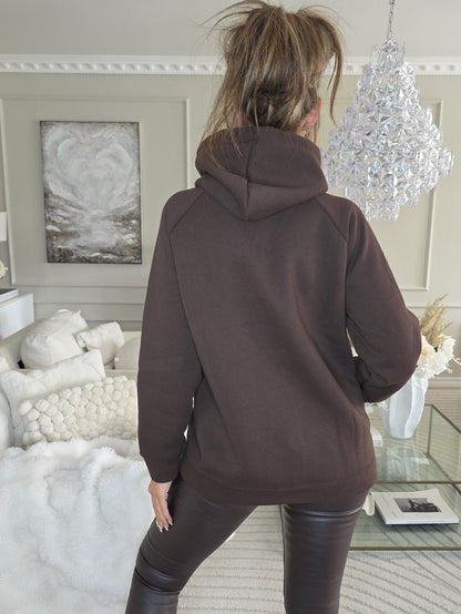 Prosecco Mood Hoodie Brun