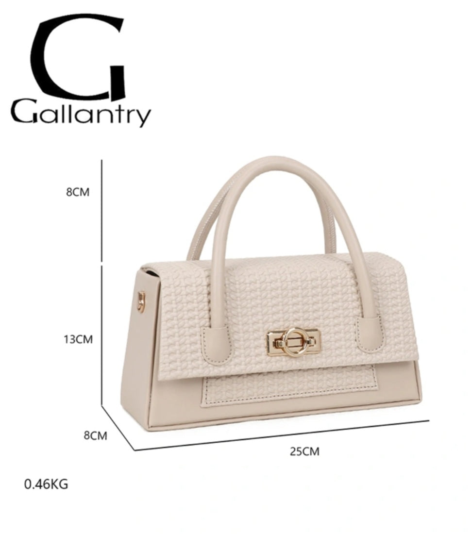 Gallantry Flätad Handväska Beige