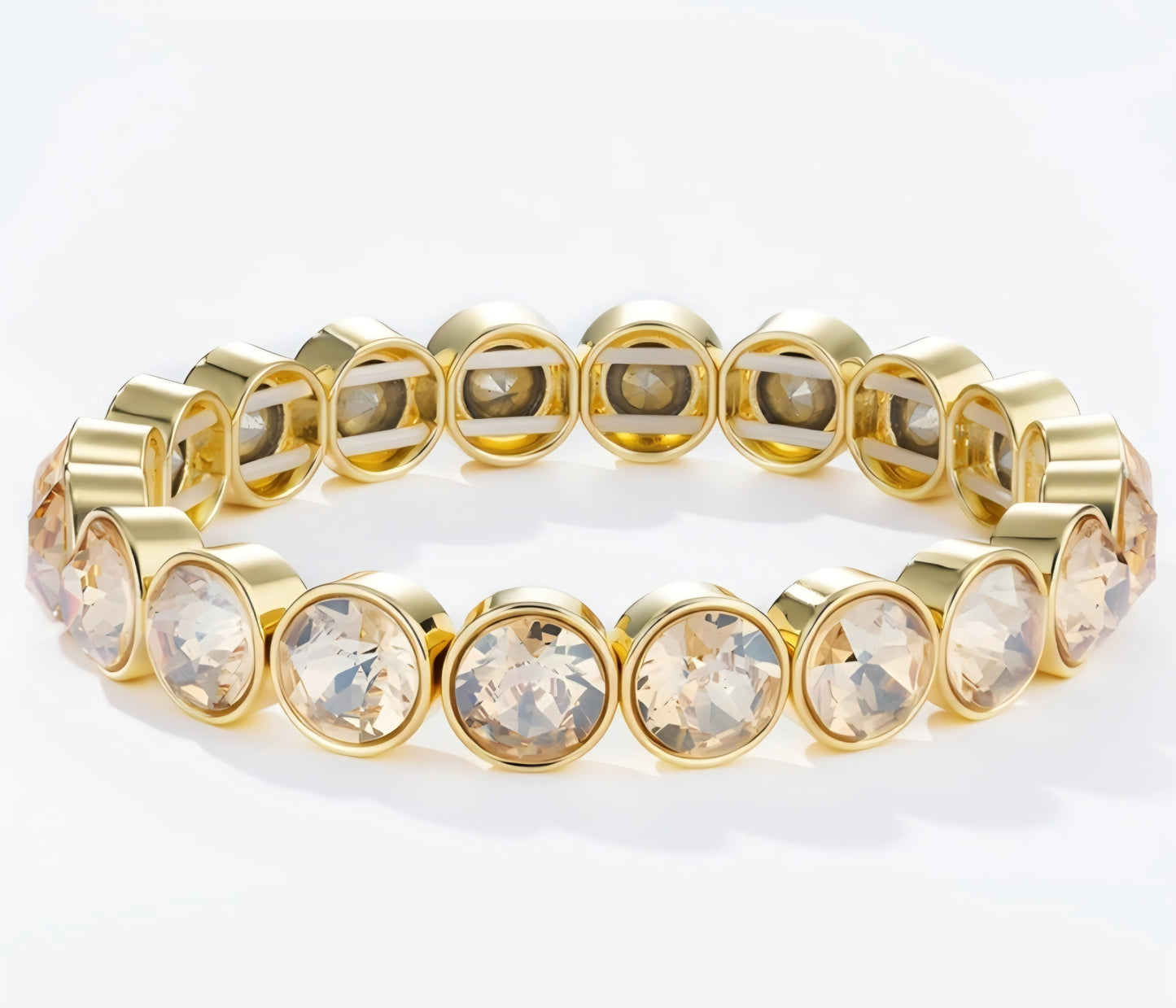 Elastiskt armband Beige Nickelfritt