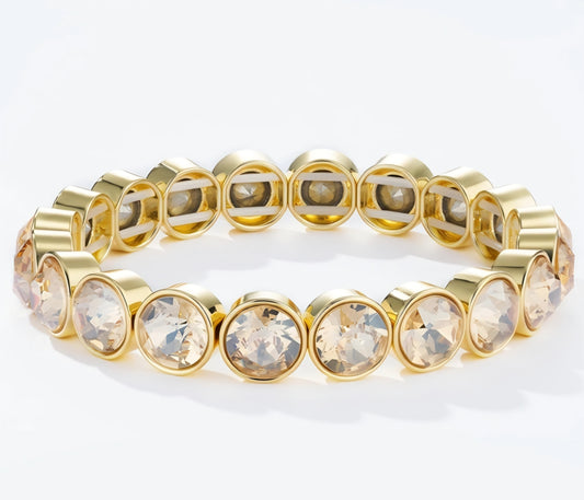 Elastiskt armband Beige Nickelfritt