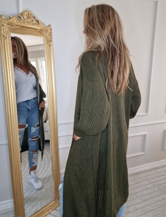 Cardigan  Lång Penny Grön
