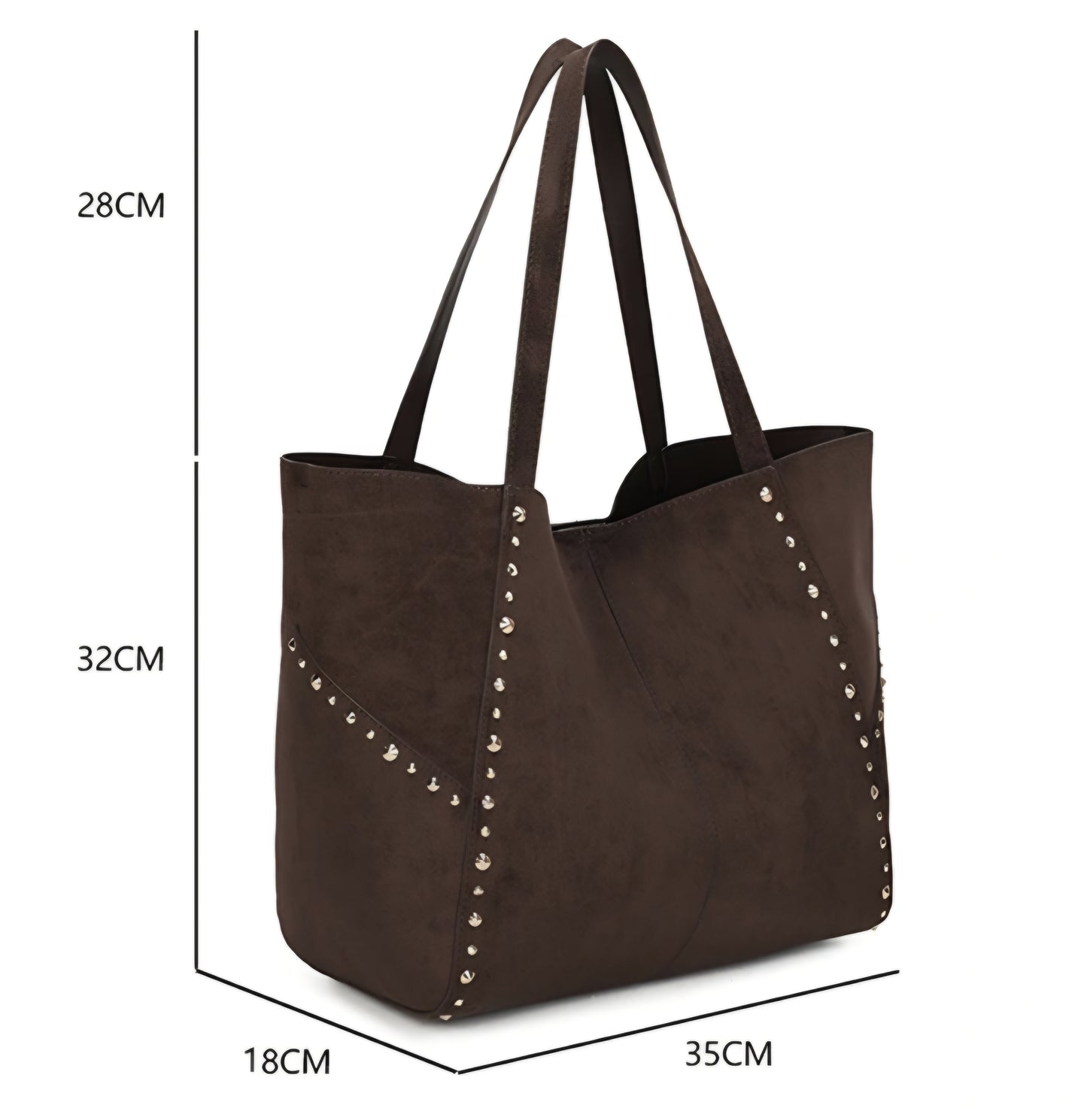 Gallantry nitad mocka-look väska Brun