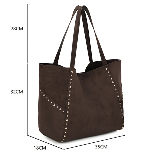 Gallantry nitad mocka-look väska Brun