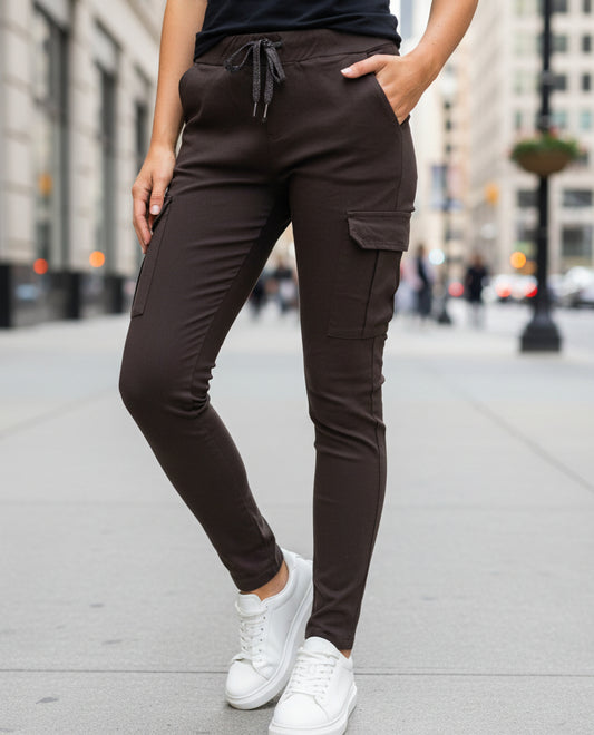 Mirakel byxa Cargo/fickor Coffee