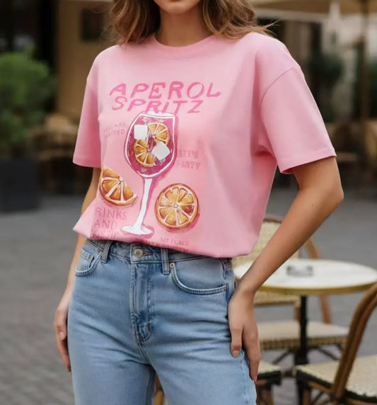 Aperol Spritz T-shirt Rosa
