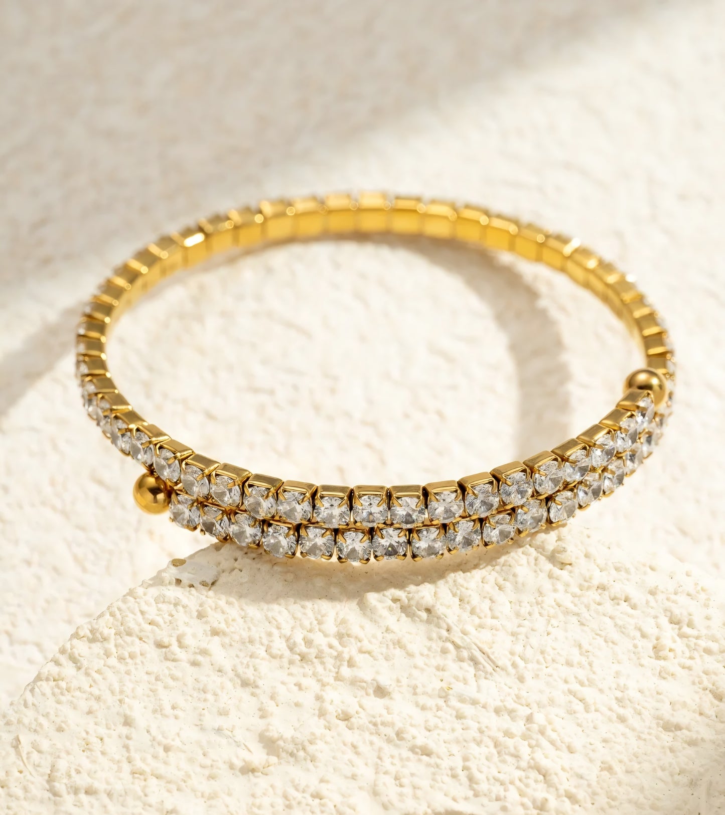 Armband i guldkristall, Rostfritt stål