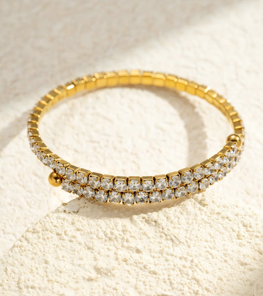 Armband i guldkristall, Rostfritt stål