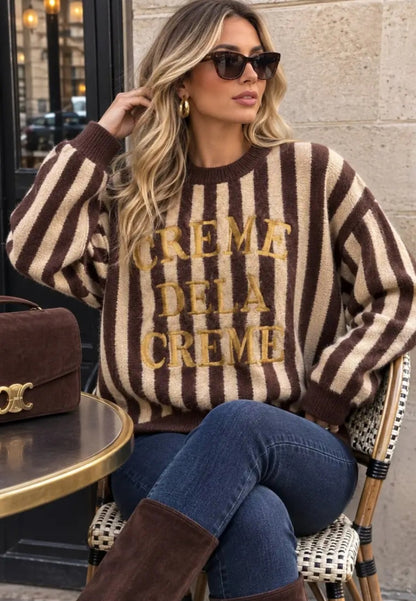 Randig tröja Crème de la Crème'