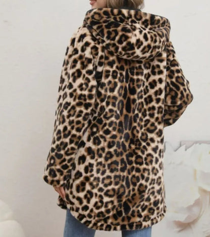 Vändbar vattentät-leopard kappa