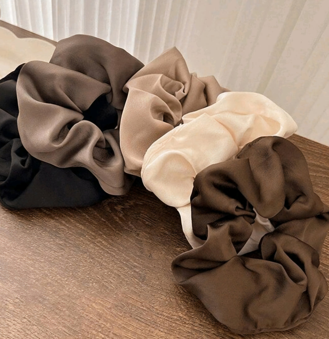 Scrunchie 5-pack Svart/Vit/Natur