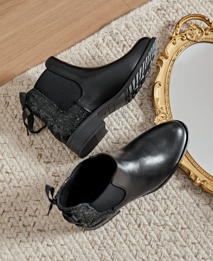 Boots Svart glitter