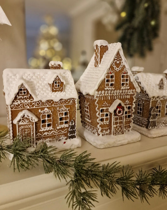 Pepparkakshus Ledbelysning 17 cm