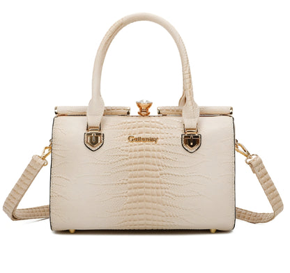 Gallantry Shiny Croco Handväska Beige