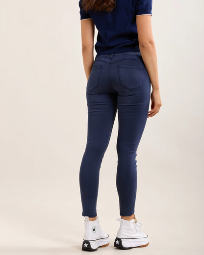 Toxik smala push-up-jeans Marinblå