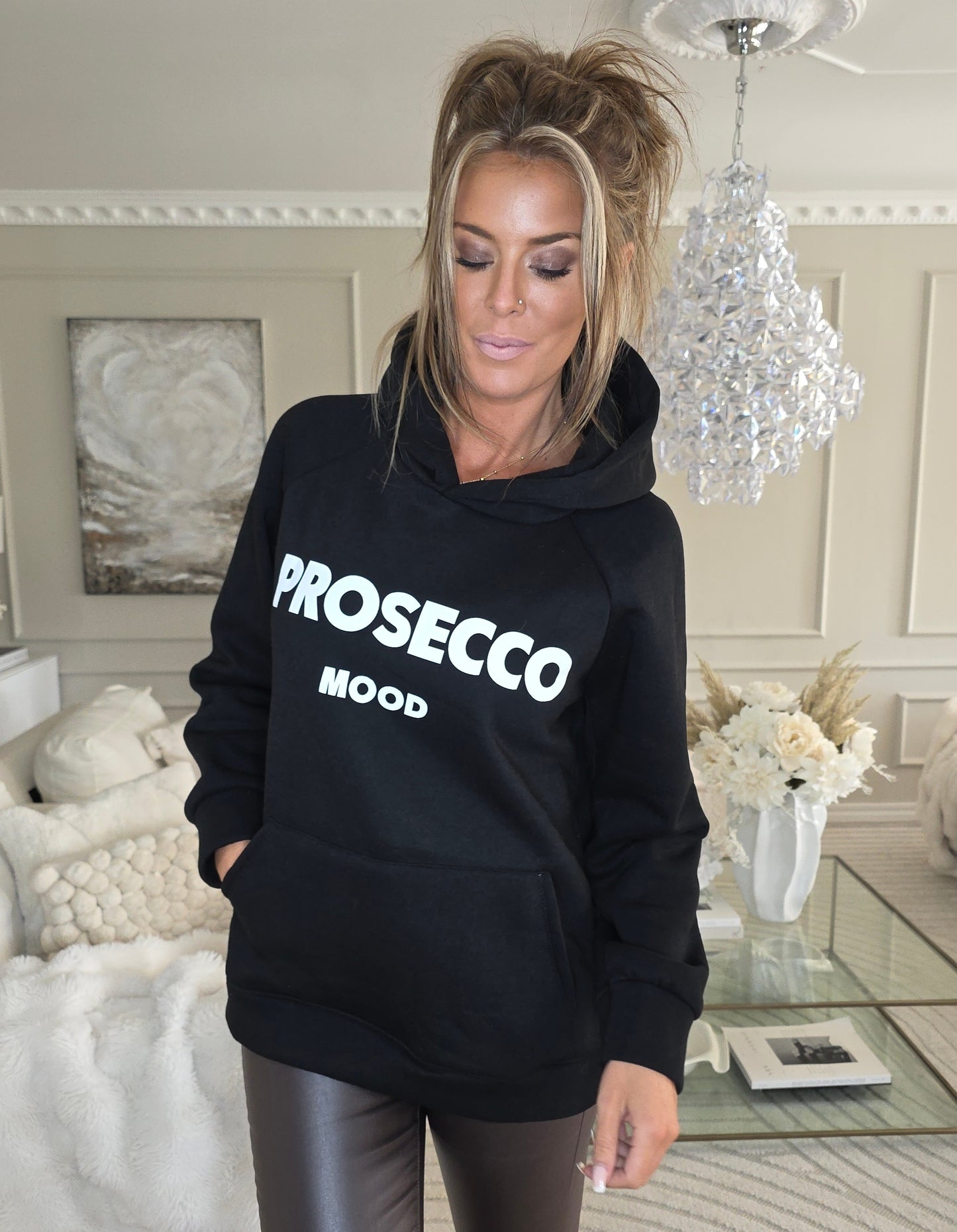 Prosecco Mood Hoodie Svart