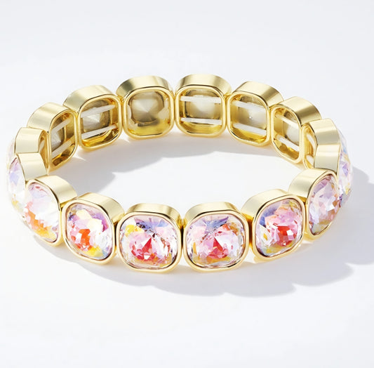 Elastiskt armband Rosa Nickelfritt