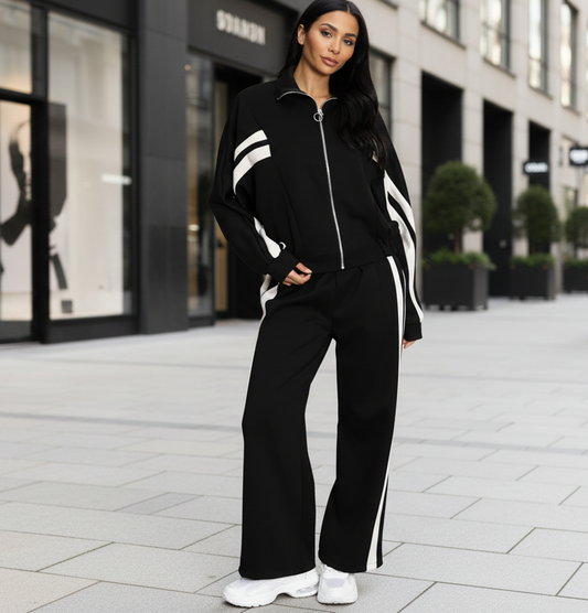 Snyggt och sportigt joggingset Svart