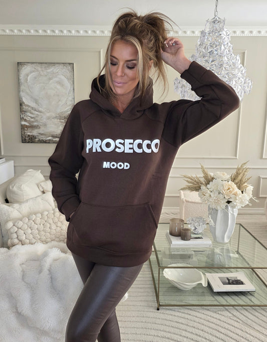 Prosecco Mood Hoodie Brun