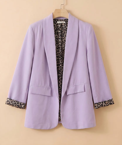 Blazer leopard lila
