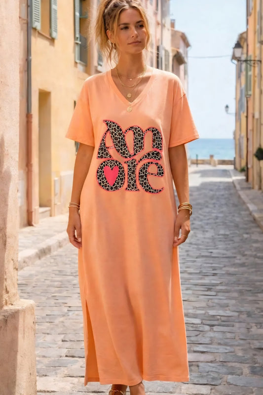 Mönstrad 'AMORE' t-shirtklänning