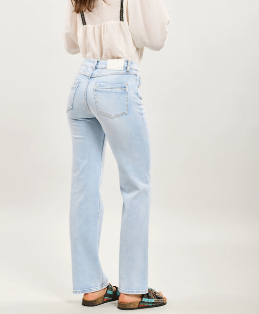 Toxik raka stretchjeans i ljus tvätt