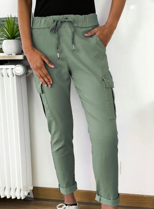 Mirakel byxa Cargo/fickor Grön