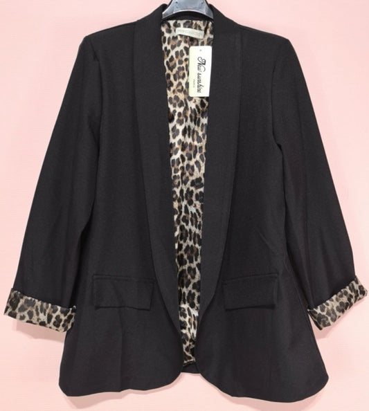Blazer leopard Svart