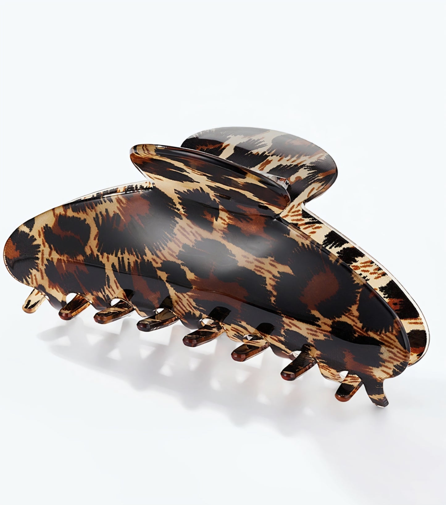 Leopardmönstrad hårklämma