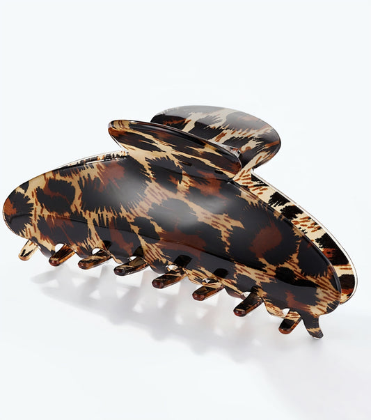 Leopardmönstrad hårklämma