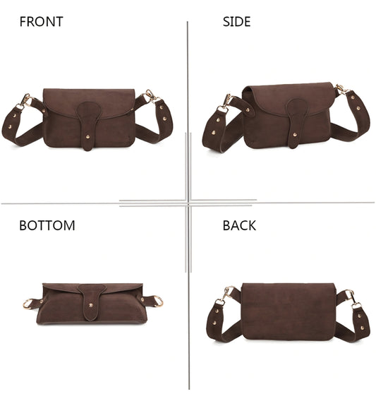 Gallantry mockabältesväska med lång rem Brun