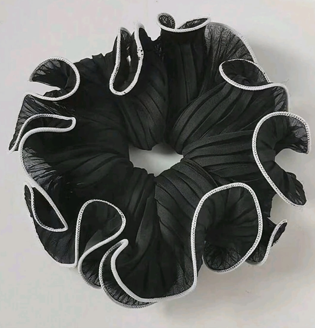 Scrunchie Svart Volang