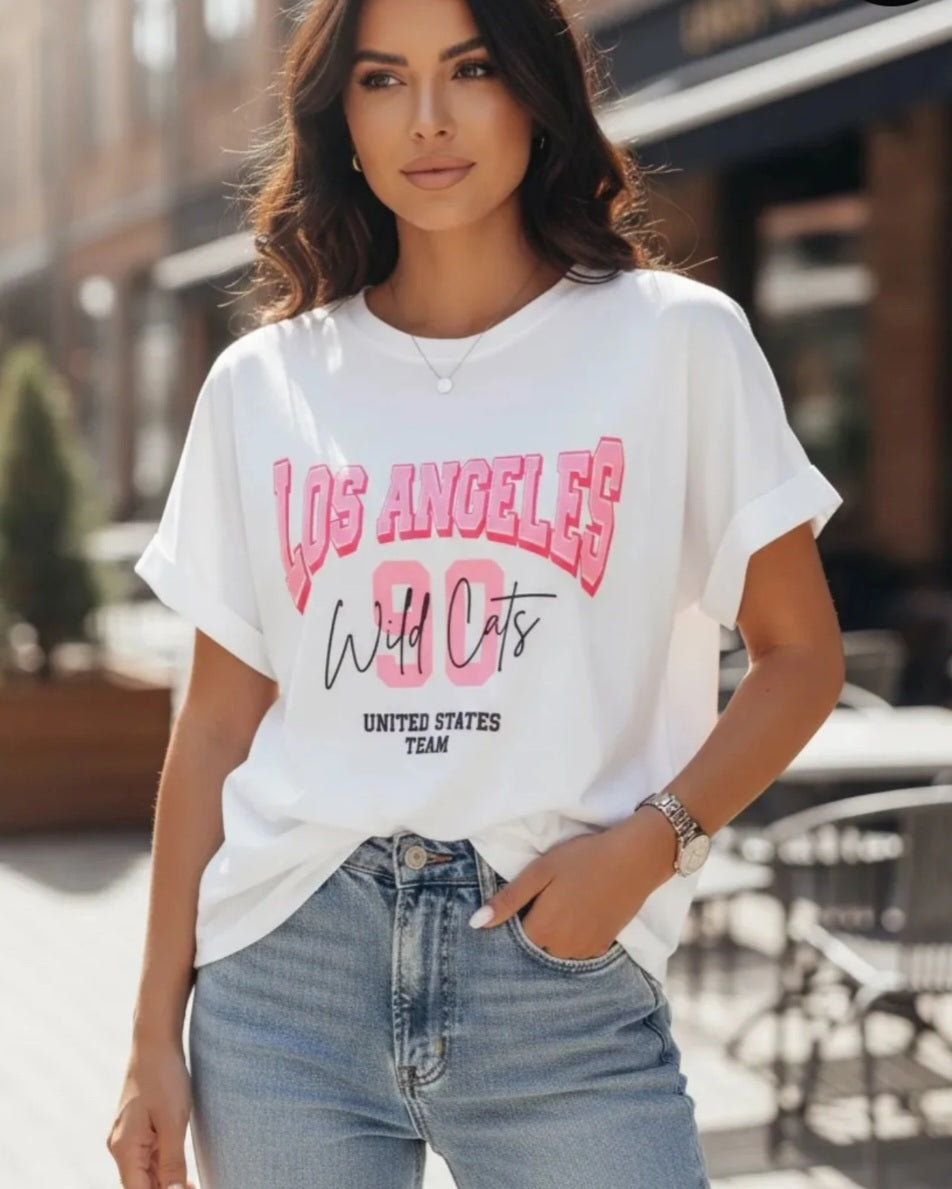 Bomulls-T-shirt Los Angeles