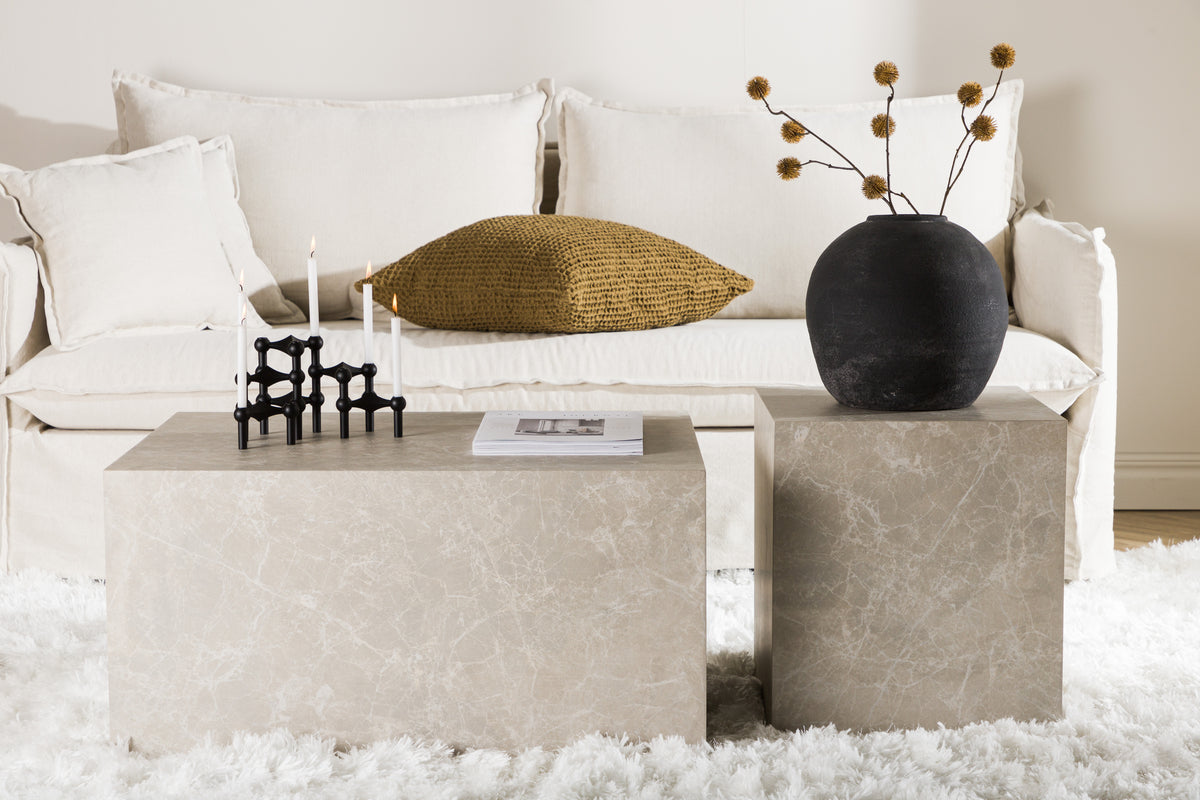 Sidobord York 40x40 cm Beige