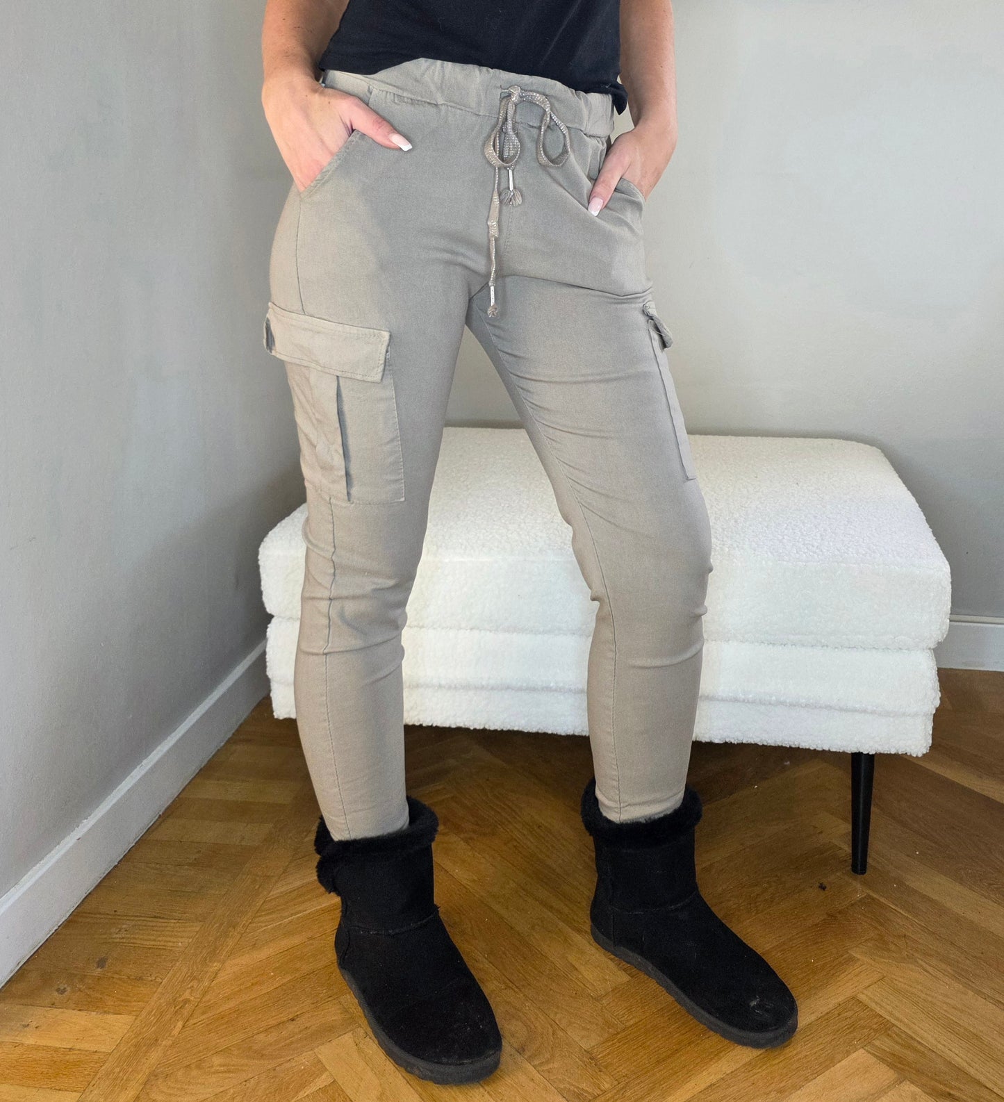 Mirakel byxa Cargo/fickor Taupe