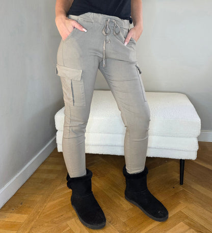 Mirakel byxa Cargo/fickor Taupe