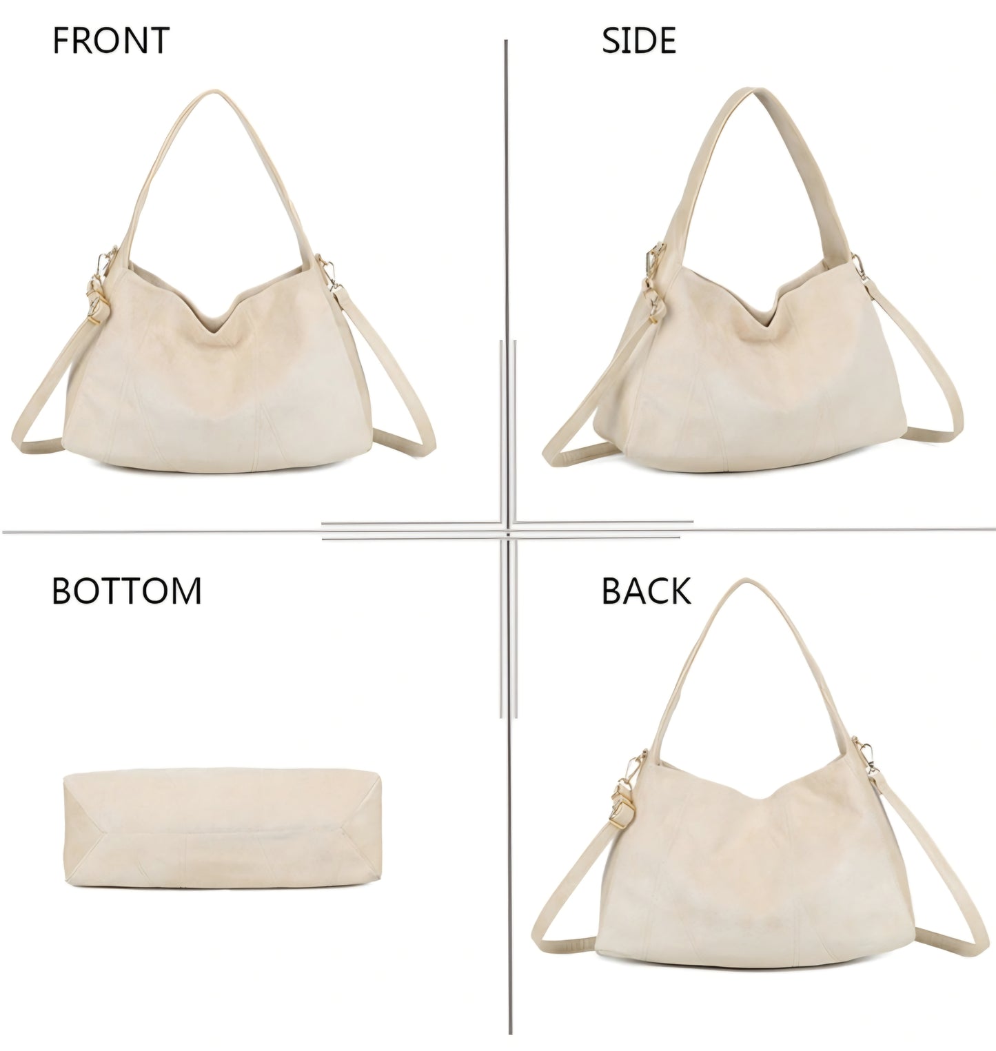 Gallantry Stor Mockahandväska Beige