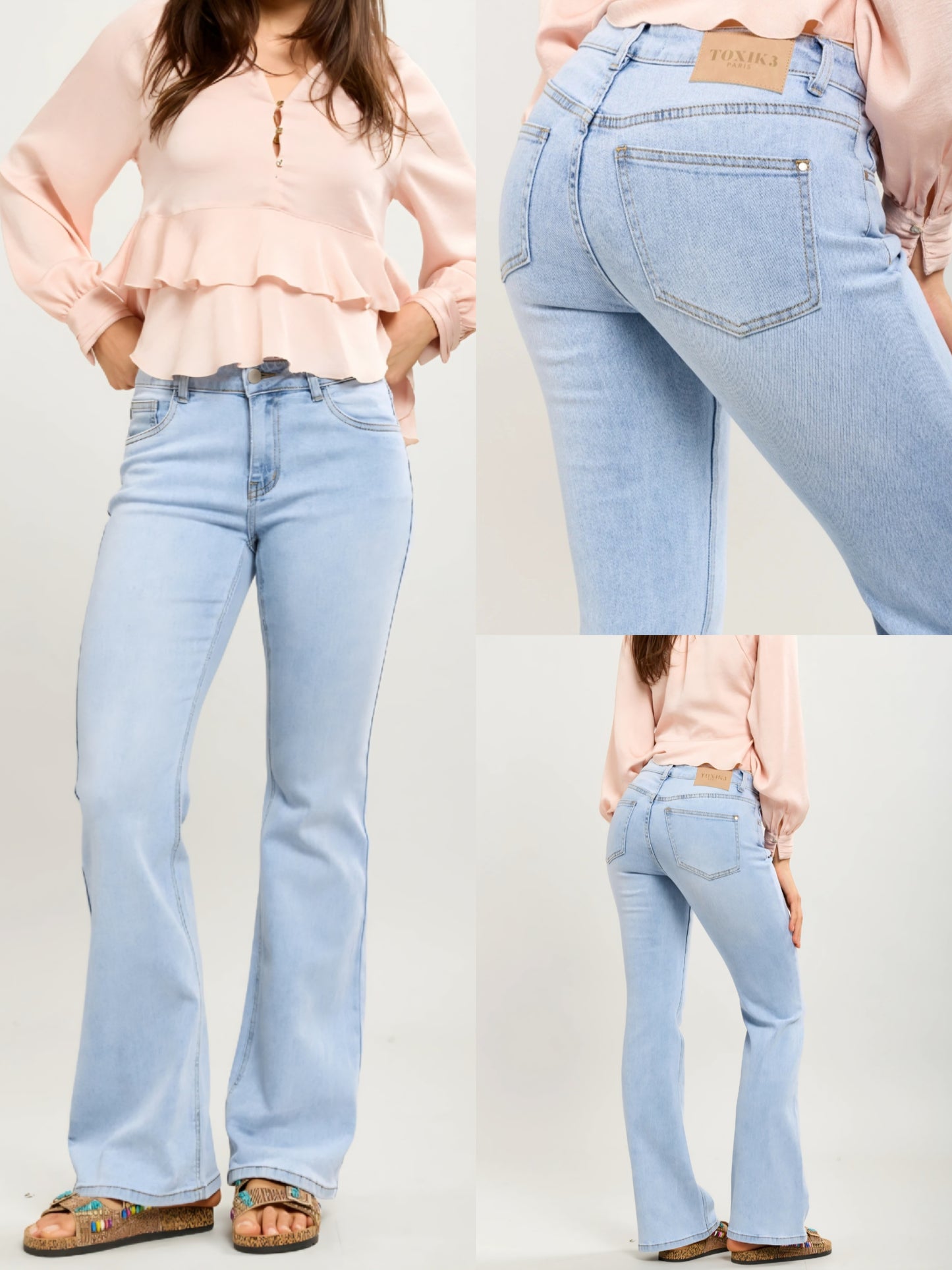 Toxik stretchiga bootcut-jeans