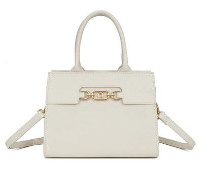 Handväska Spänne Beige