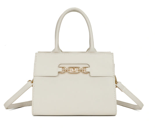 Handväska Spänne Beige