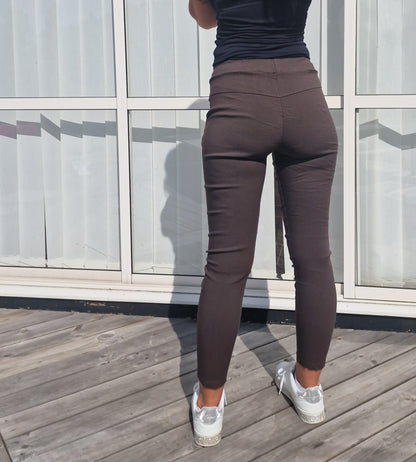 Pantalón milagro liso Café