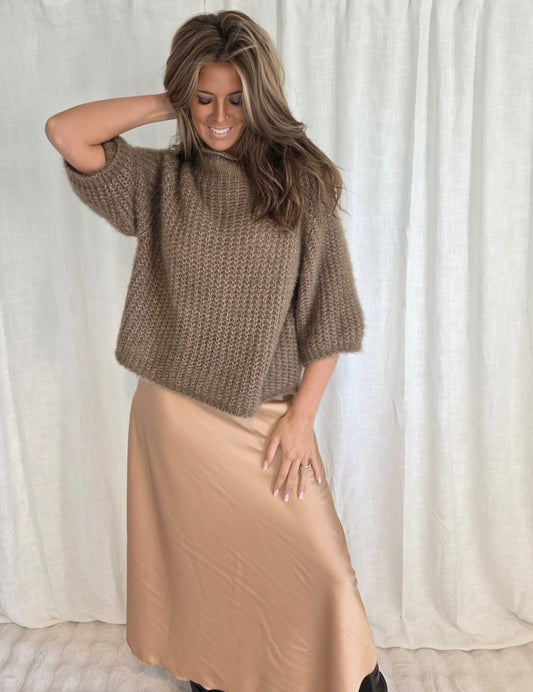 Satinkjol Tina Taupe