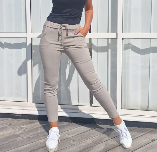 Pantalón milagro liso Taupe