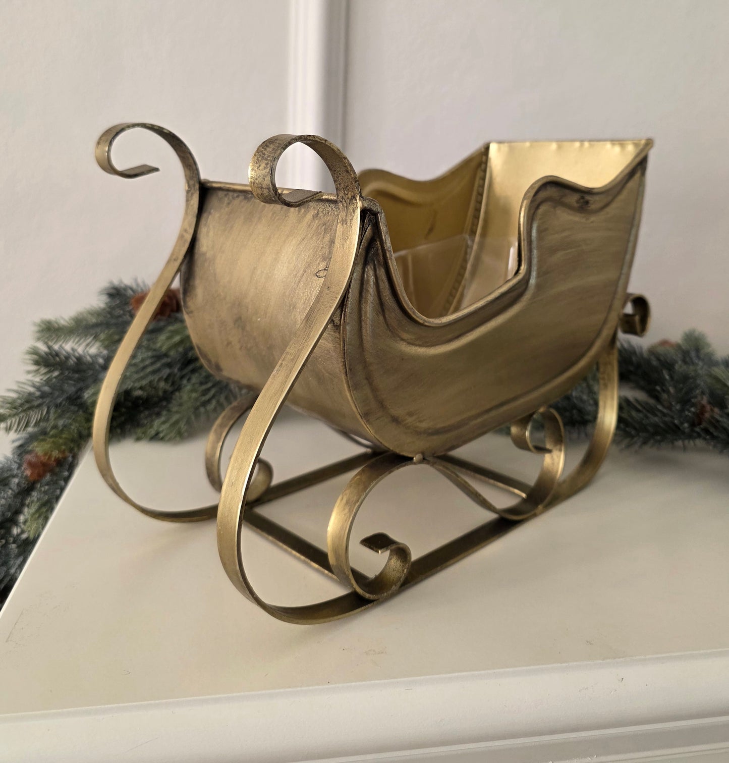 Dekoration Släde Antik Mässing
25 cm