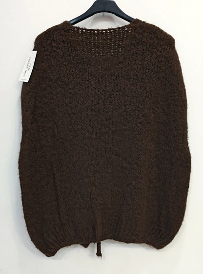 Väst med knyt Brun