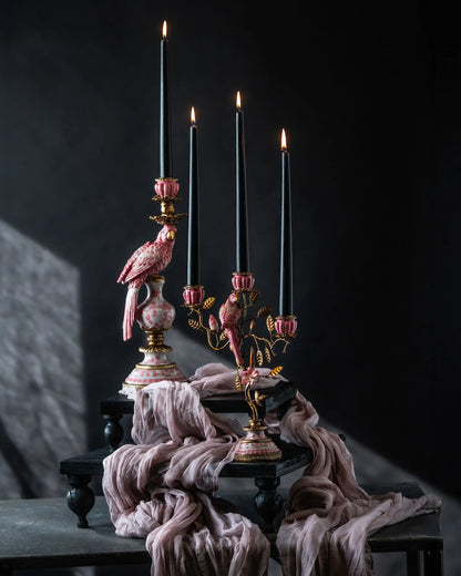 Ljusstake Fågelblad Rosa
32 cm