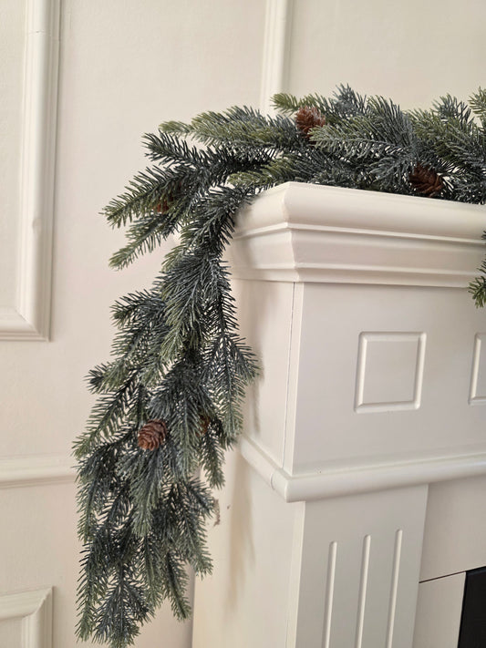 Grangirlang med frost 190 cm