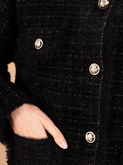 Tweed jacket/kofta Svart