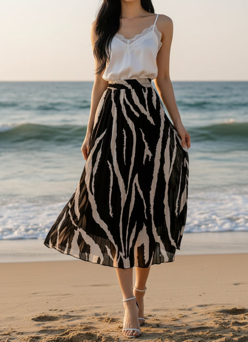 Plisserad kjol zebra