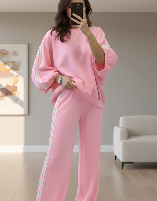 Set, Byxa+Tröja Ljusrosa