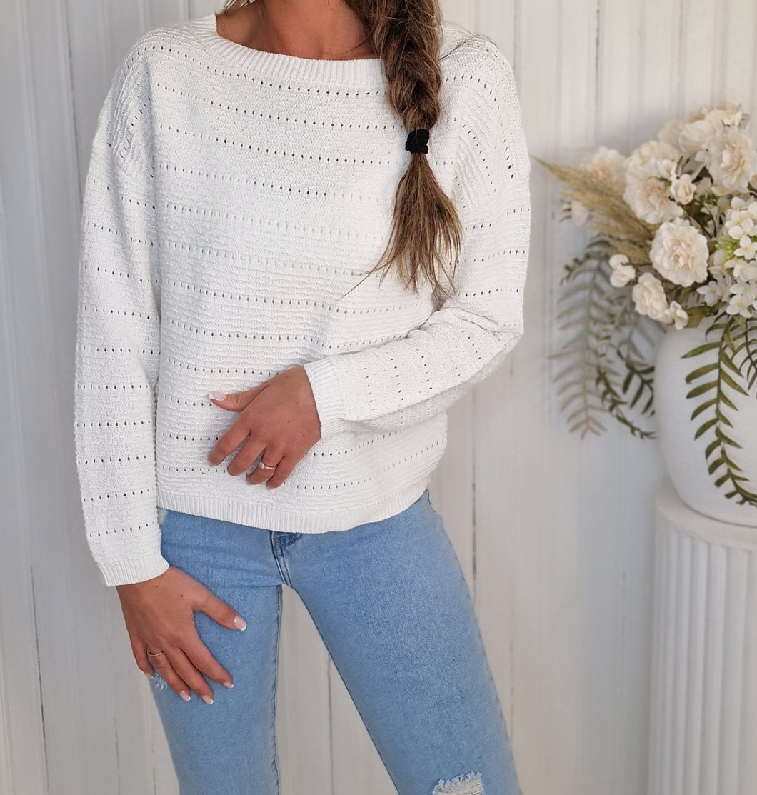 Tröja Marie Vit